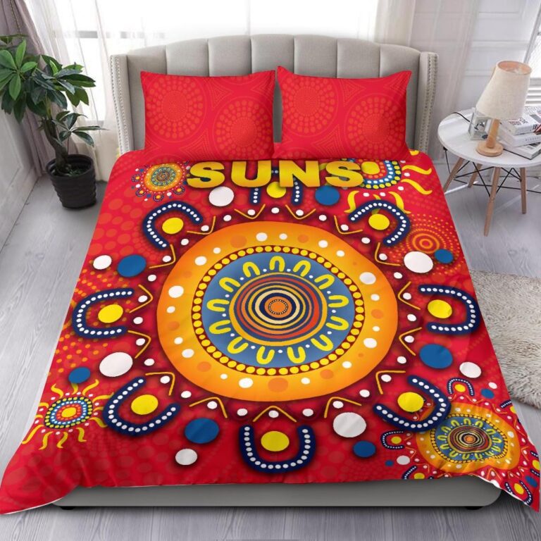 Australian Football League store - Loyal fans of Gold Coast Suns's Bedding Duvet Cover + 1/2 Pillow Cases:vintage Australian Football League suit,uniform,apparel,shirts,merch,hoodie,jackets,shorts,sweatshirt,outfits,clothes