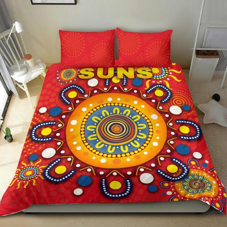 Australian Football League store - Loyal fans of Gold Coast Suns's Bedding Duvet Cover + 1/2 Pillow Cases:vintage Australian Football League suit,uniform,apparel,shirts,merch,hoodie,jackets,shorts,sweatshirt,outfits,clothes
