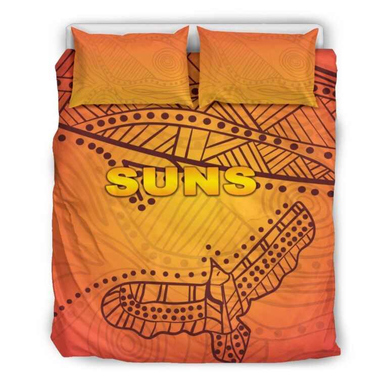 Australian Football League store - Loyal fans of Gold Coast Suns's Bedding Duvet Cover + 1/2 Pillow Cases:vintage Australian Football League suit,uniform,apparel,shirts,merch,hoodie,jackets,shorts,sweatshirt,outfits,clothes