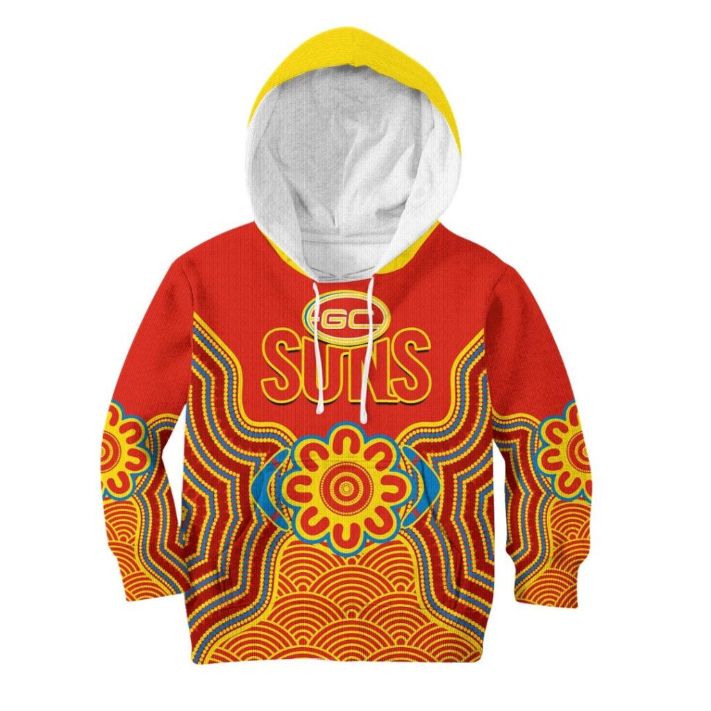 Australian Football League store - Loyal fans of Gold Coast Suns's Kid Hoodie,Kid Zip Hoodie:vintage Australian Football League suit,uniform,apparel,shirts,merch,hoodie,jackets,shorts,sweatshirt,outfits,clothes