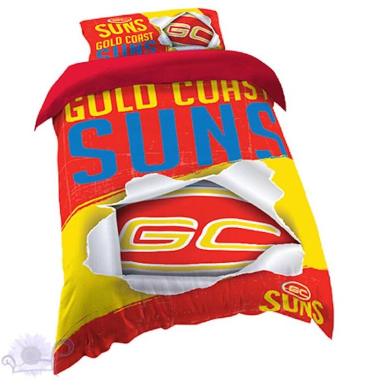 Australian Football League store - Loyal fans of Gold Coast Suns's Bedding Duvet Cover + 1/2 Pillow Cases:vintage Australian Football League suit,uniform,apparel,shirts,merch,hoodie,jackets,shorts,sweatshirt,outfits,clothes