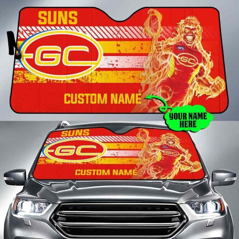 Australian Football League store - Loyal fans of Gold Coast Suns's Auto Sun Shades:vintage Australian Football League suit,uniform,apparel,shirts,merch,hoodie,jackets,shorts,sweatshirt,outfits,clothes