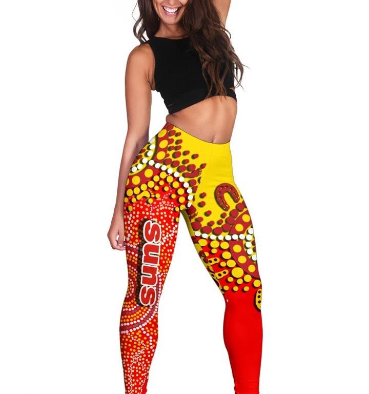 Australian Football League store - Loyal fans of Gold Coast Suns's Leggings:vintage Australian Football League suit,uniform,apparel,shirts,merch,hoodie,jackets,shorts,sweatshirt,outfits,clothes
