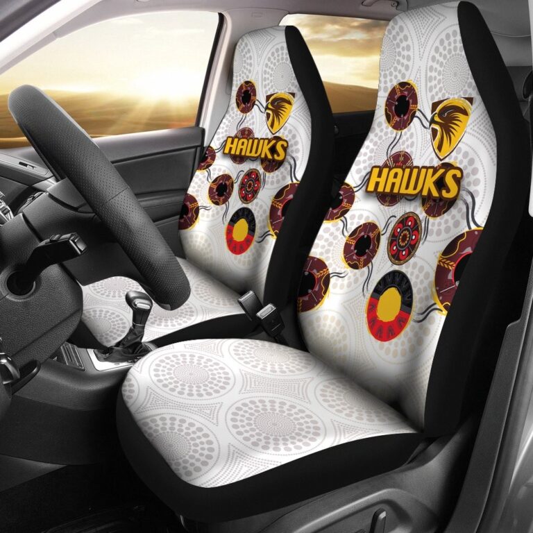 Australian Football League store - Loyal fans of Hawthorn Football Club's Set 2 Car Seat Cover:vintage Australian Football League suit,uniform,apparel,shirts,merch,hoodie,jackets,shorts,sweatshirt,outfits,clothes