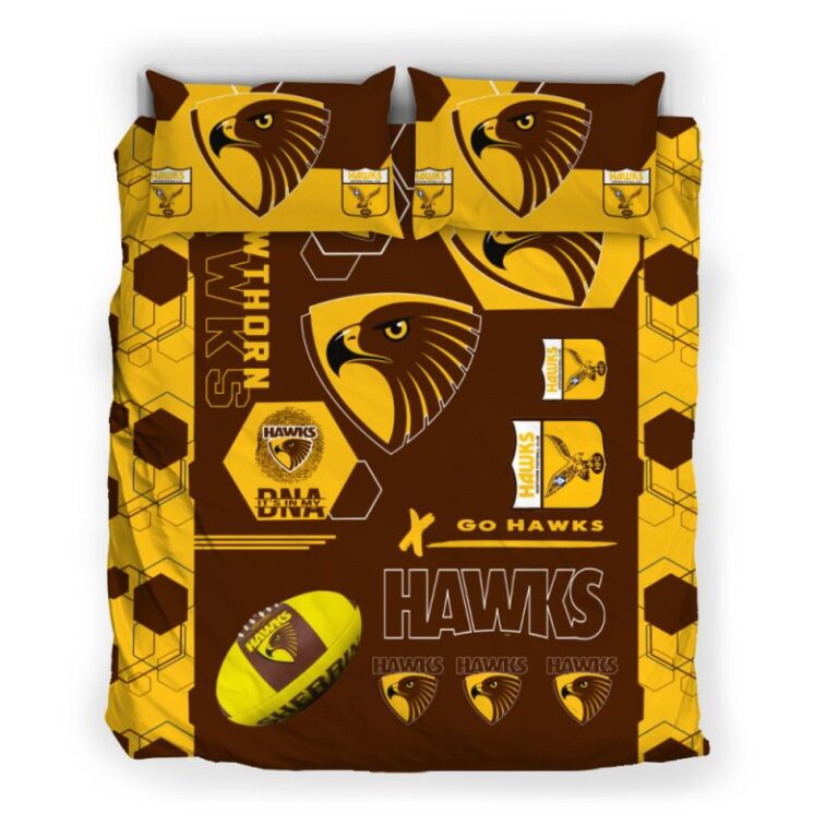 Australian Football League store - Loyal fans of Hawthorn Football Club's Bedding Duvet Cover + 1/2 Pillow Cases:vintage Australian Football League suit,uniform,apparel,shirts,merch,hoodie,jackets,shorts,sweatshirt,outfits,clothes