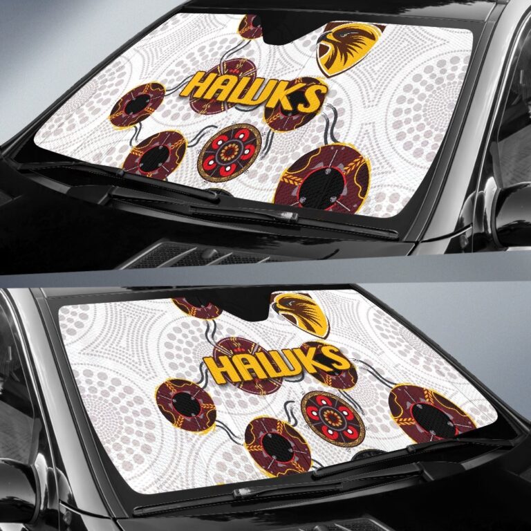 Australian Football League store - Loyal fans of Hawthorn Hawks's Auto Sun Shades:vintage Australian Football League suit,uniform,apparel,shirts,merch,hoodie,jackets,shorts,sweatshirt,outfits,clothes