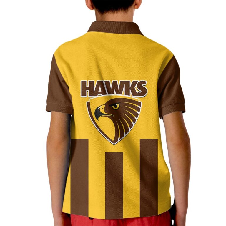 Australian Football League store - Loyal fans of Hawthorn Hawks's Kid Polo Shirt:vintage Australian Football League suit,uniform,apparel,shirts,merch,hoodie,jackets,shorts,sweatshirt,outfits,clothes