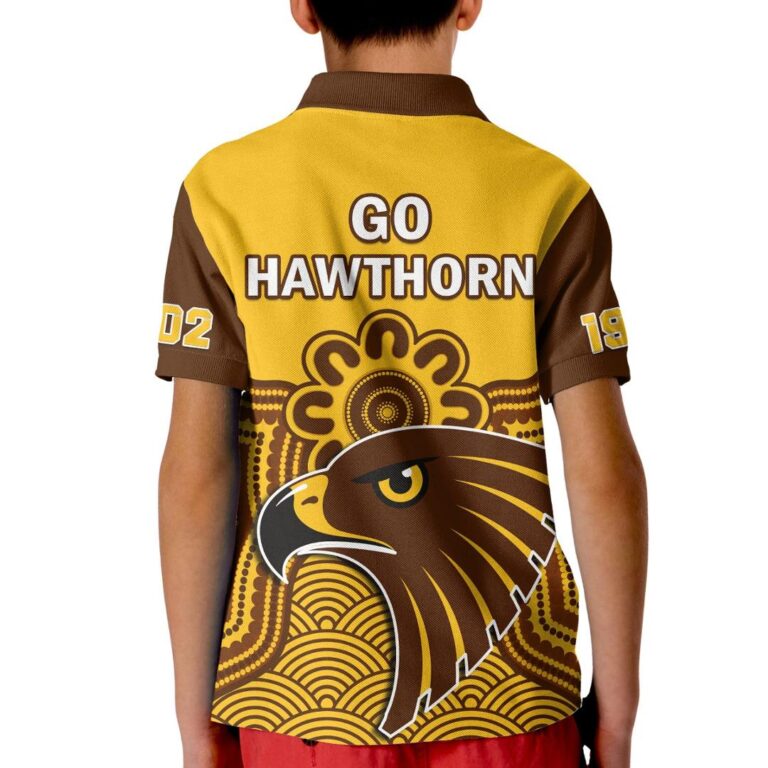 Australian Football League store - Loyal fans of Hawthorn Hawks's Kid Polo Shirt:vintage Australian Football League suit,uniform,apparel,shirts,merch,hoodie,jackets,shorts,sweatshirt,outfits,clothes