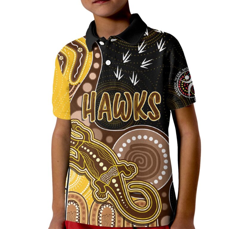 Australian Football League store - Loyal fans of Hawthorn Hawks's Kid Polo Shirt:vintage Australian Football League suit,uniform,apparel,shirts,merch,hoodie,jackets,shorts,sweatshirt,outfits,clothes