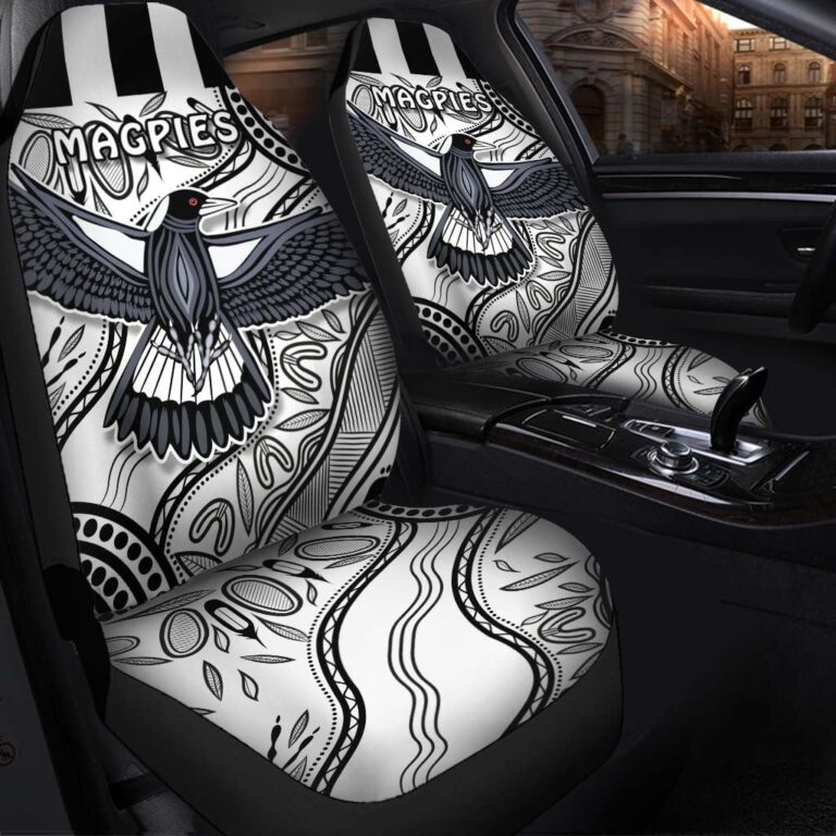 Australian Football League store - Loyal fans of Collingwood Football Club's Set 2 Car Seat Cover:vintage Australian Football League suit,uniform,apparel,shirts,merch,hoodie,jackets,shorts,sweatshirt,outfits,clothes