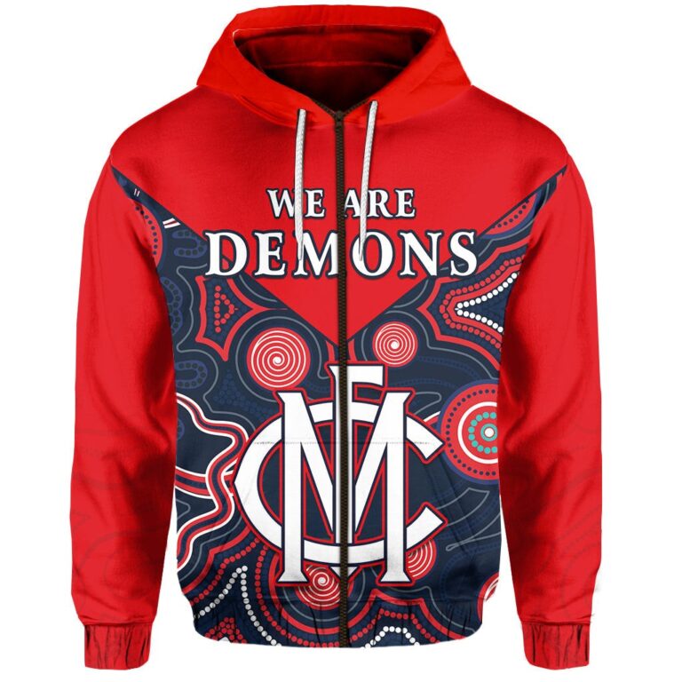 Australian Football League store - Loyal fans of Melbourne Football Club's Unisex Zip Hoodie:vintage Australian Football League suit,uniform,apparel,shirts,merch,hoodie,jackets,shorts,sweatshirt,outfits,clothes