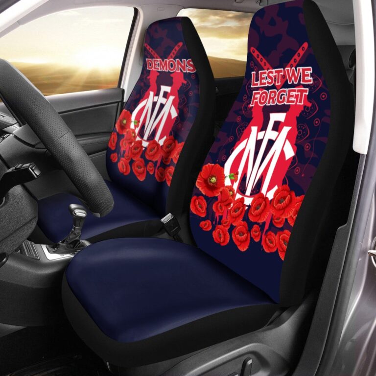 Australian Football League store - Loyal fans of Melbourne Football Club's Set 2 Car Seat Cover:vintage Australian Football League suit,uniform,apparel,shirts,merch,hoodie,jackets,shorts,sweatshirt,outfits,clothes