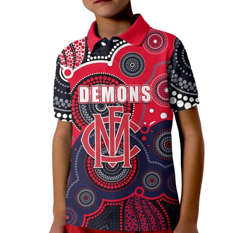 Australian Football League store - Loyal fans of Melbourne Demons's Kid Polo Shirt:vintage Australian Football League suit,uniform,apparel,shirts,merch,hoodie,jackets,shorts,sweatshirt,outfits,clothes