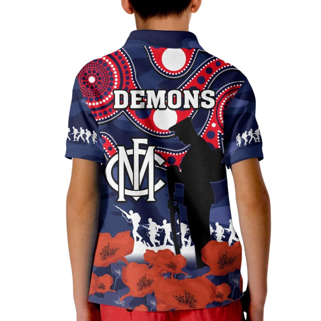Australian Football League store - Loyal fans of Melbourne Demons's Kid Polo Shirt:vintage Australian Football League suit,uniform,apparel,shirts,merch,hoodie,jackets,shorts,sweatshirt,outfits,clothes