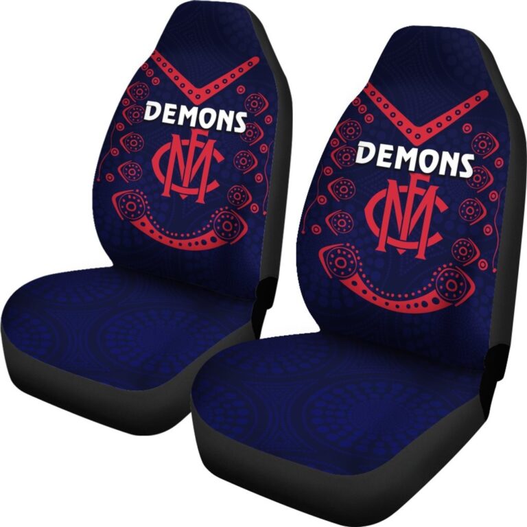 Australian Football League store - Loyal fans of Melbourne Football Club's Set 2 Car Seat Cover:vintage Australian Football League suit,uniform,apparel,shirts,merch,hoodie,jackets,shorts,sweatshirt,outfits,clothes
