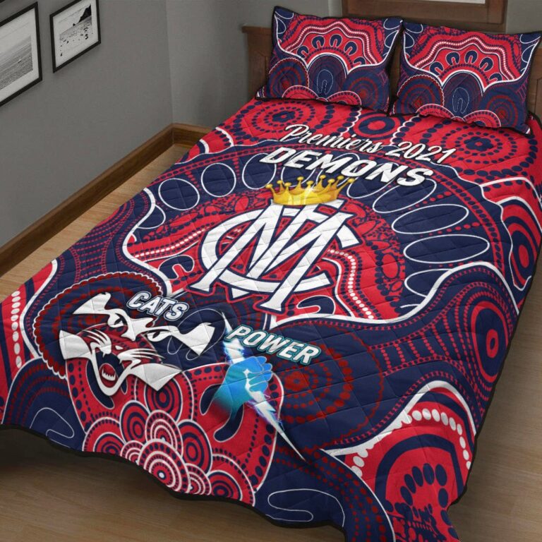 Australian Football League store - Loyal fans of Melbourne Football Club's Quilt + 1/2 Pillow Cases:vintage Australian Football League suit,uniform,apparel,shirts,merch,hoodie,jackets,shorts,sweatshirt,outfits,clothes