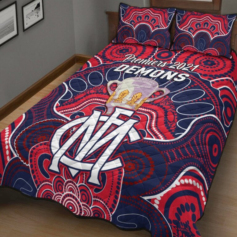 Australian Football League store - Loyal fans of Melbourne Football Club's Quilt + 1/2 Pillow Cases:vintage Australian Football League suit,uniform,apparel,shirts,merch,hoodie,jackets,shorts,sweatshirt,outfits,clothes