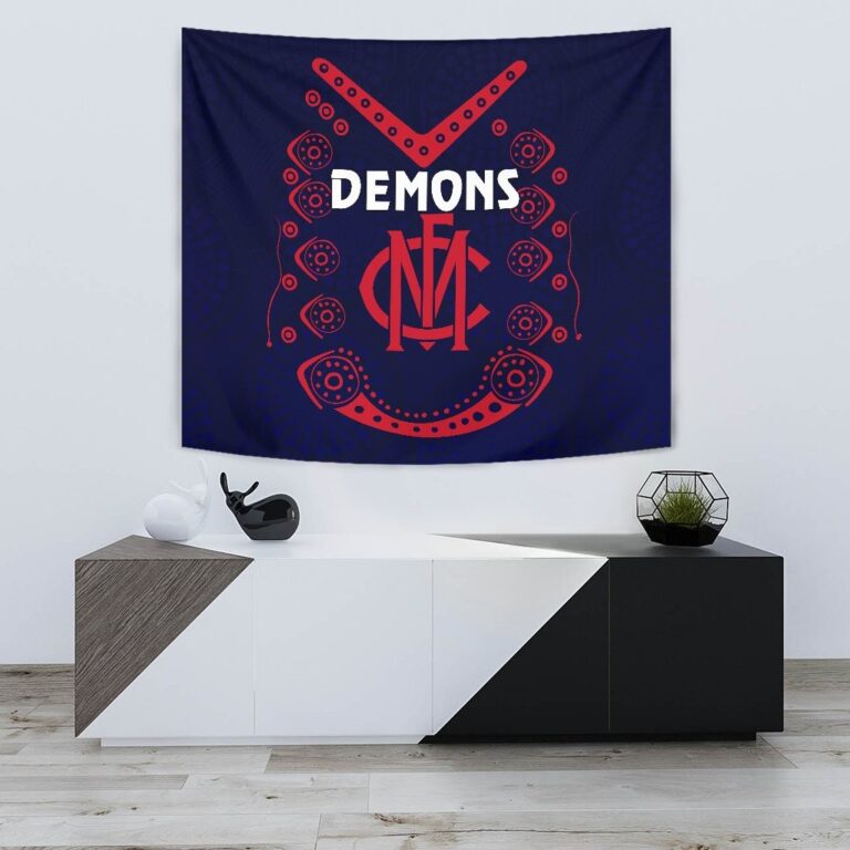 Australian Football League store - Loyal fans of Melbourne Demons's Wall Tapestry:vintage Australian Football League suit,uniform,apparel,shirts,merch,hoodie,jackets,shorts,sweatshirt,outfits,clothes