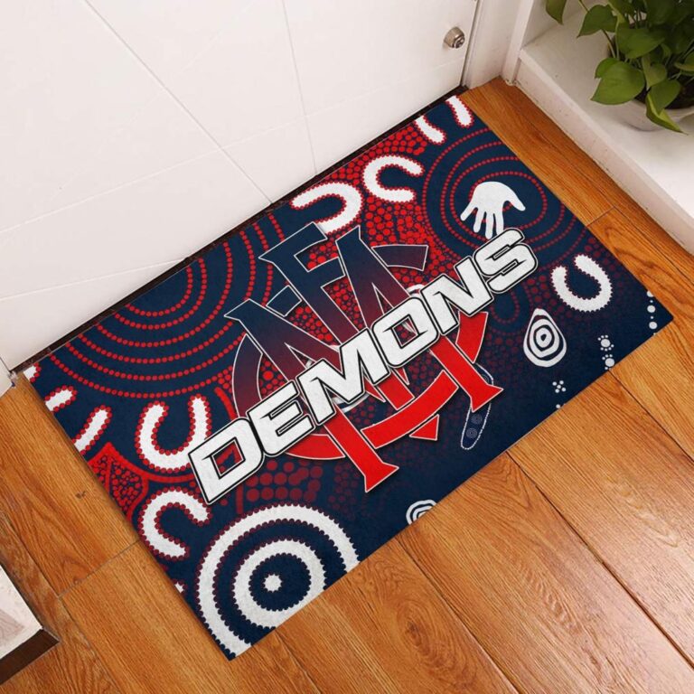 Australian Football League store - Loyal fans of Melbourne Demons's Doormat:vintage Australian Football League suit,uniform,apparel,shirts,merch,hoodie,jackets,shorts,sweatshirt,outfits,clothes