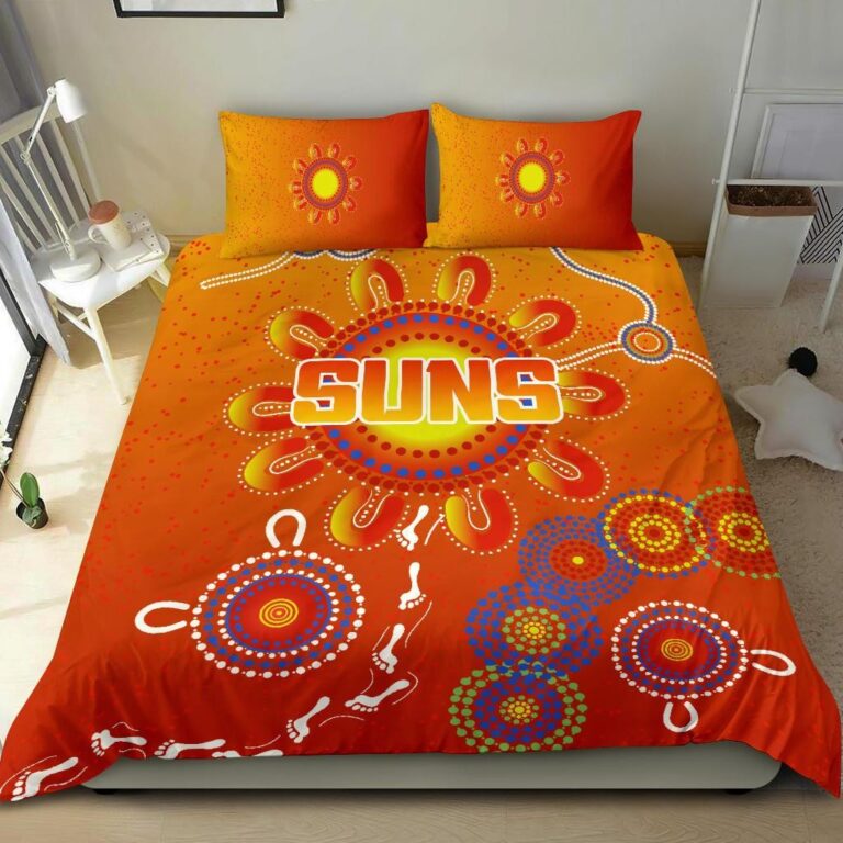 Australian Football League store - Loyal fans of Gold Coast Suns's Bedding Duvet Cover + 1/2 Pillow Cases:vintage Australian Football League suit,uniform,apparel,shirts,merch,hoodie,jackets,shorts,sweatshirt,outfits,clothes