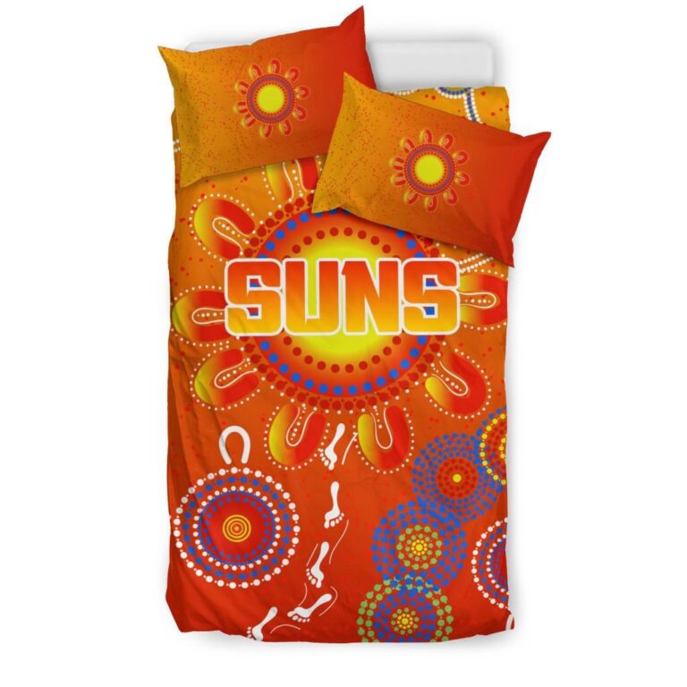 Australian Football League store - Loyal fans of Gold Coast Suns's Bedding Duvet Cover + 1/2 Pillow Cases:vintage Australian Football League suit,uniform,apparel,shirts,merch,hoodie,jackets,shorts,sweatshirt,outfits,clothes