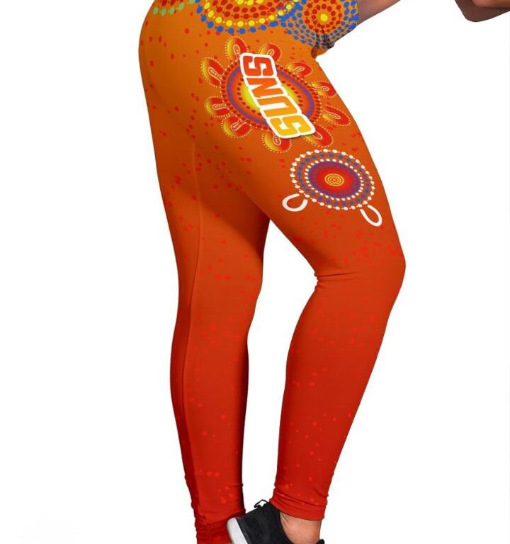 Australian Football League store - Loyal fans of Gold Coast Suns's Leggings:vintage Australian Football League suit,uniform,apparel,shirts,merch,hoodie,jackets,shorts,sweatshirt,outfits,clothes