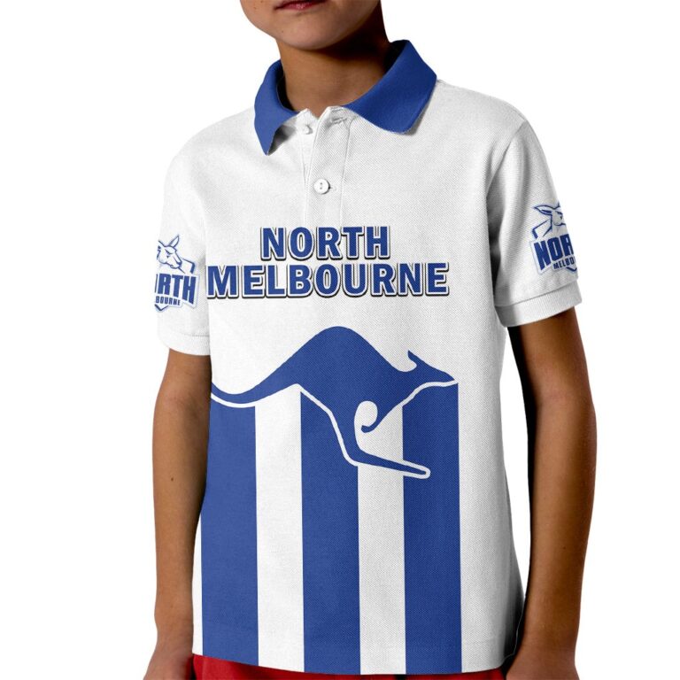 Australian Football League store - Loyal fans of North Melbourne Kangaroos's Kid Polo Shirt:vintage Australian Football League suit,uniform,apparel,shirts,merch,hoodie,jackets,shorts,sweatshirt,outfits,clothes