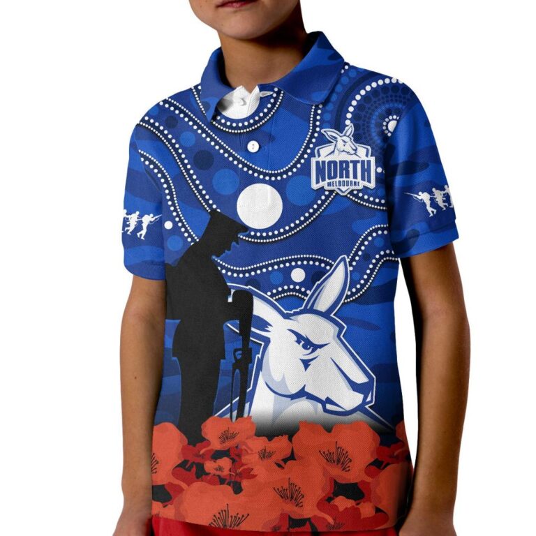 Australian Football League store - Loyal fans of North Melbourne Kangaroos's Kid Polo Shirt:vintage Australian Football League suit,uniform,apparel,shirts,merch,hoodie,jackets,shorts,sweatshirt,outfits,clothes