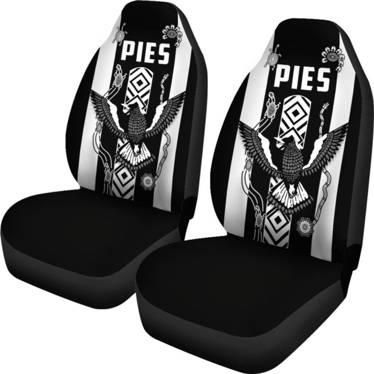 Australian Football League store - Loyal fans of Collingwood Football Club's Set 2 Car Seat Cover:vintage Australian Football League suit,uniform,apparel,shirts,merch,hoodie,jackets,shorts,sweatshirt,outfits,clothes