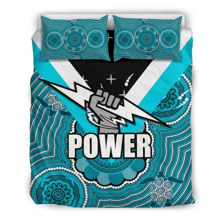 Australian Football League store - Loyal fans of Port Adelaide Football Club's Bedding Duvet Cover + 1/2 Pillow Cases:vintage Australian Football League suit,uniform,apparel,shirts,merch,hoodie,jackets,shorts,sweatshirt,outfits,clothes