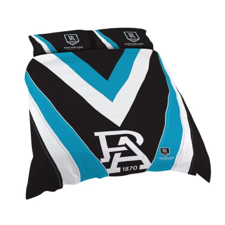 Australian Football League store - Loyal fans of Port Adelaide Football Club's Bedding Duvet Cover + 1/2 Pillow Cases:vintage Australian Football League suit,uniform,apparel,shirts,merch,hoodie,jackets,shorts,sweatshirt,outfits,clothes