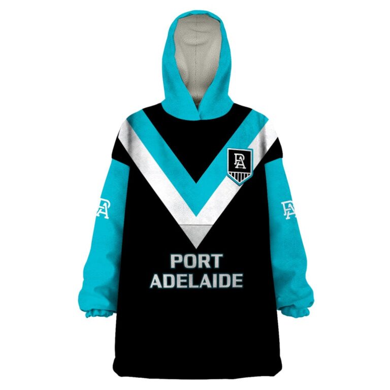Australian Football League store - Loyal fans of Port Adelaide Football Club's Unisex Oodie,Kid Oodie:vintage Australian Football League suit,uniform,apparel,shirts,merch,hoodie,jackets,shorts,sweatshirt,outfits,clothes