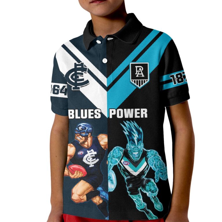 Australian Football League store - Loyal fans of Port Adelaide's Kid Polo Shirt:vintage Australian Football League suit,uniform,apparel,shirts,merch,hoodie,jackets,shorts,sweatshirt,outfits,clothes