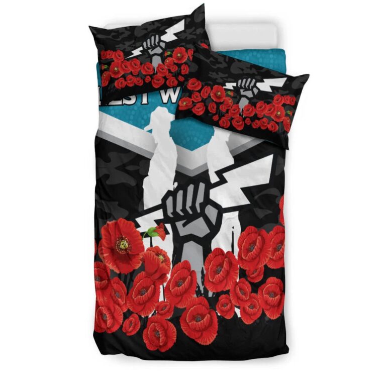 Australian Football League store - Loyal fans of Port Adelaide Football Club's Bedding Duvet Cover + 1/2 Pillow Cases:vintage Australian Football League suit,uniform,apparel,shirts,merch,hoodie,jackets,shorts,sweatshirt,outfits,clothes