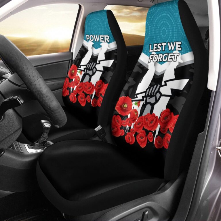Australian Football League store - Loyal fans of Port Adelaide Football Club's Set 2 Car Seat Cover:vintage Australian Football League suit,uniform,apparel,shirts,merch,hoodie,jackets,shorts,sweatshirt,outfits,clothes
