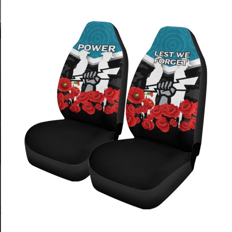 Australian Football League store - Loyal fans of Port Adelaide Football Club's Set 2 Car Seat Cover:vintage Australian Football League suit,uniform,apparel,shirts,merch,hoodie,jackets,shorts,sweatshirt,outfits,clothes