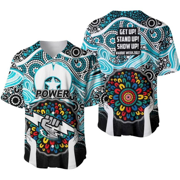 Australian Football League store - Loyal fans of Port Adelaide's Unisex Baseball Jerseys,Kid Baseball Jerseys,Youth Baseball Jerseys:vintage Australian Football League suit,uniform,apparel,shirts,merch,hoodie,jackets,shorts,sweatshirt,outfits,clothes