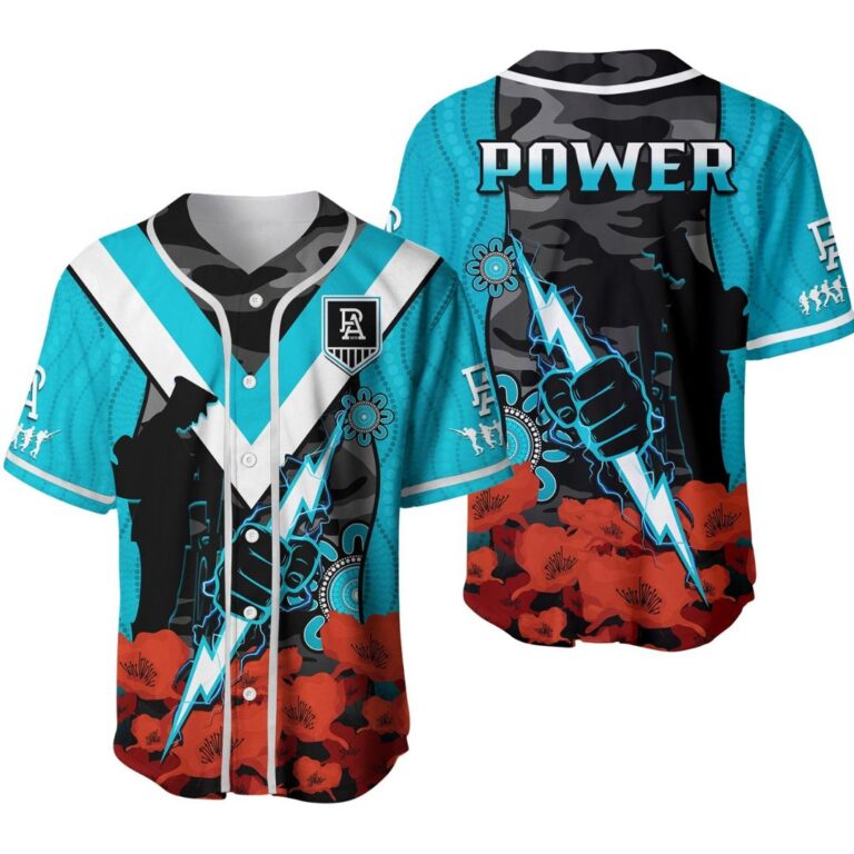 Australian Football League store - Loyal fans of Port Adelaide Power's Unisex Baseball Jerseys,Kid Baseball Jerseys,Youth Baseball Jerseys:vintage Australian Football League suit,uniform,apparel,shirts,merch,hoodie,jackets,shorts,sweatshirt,outfits,clothes