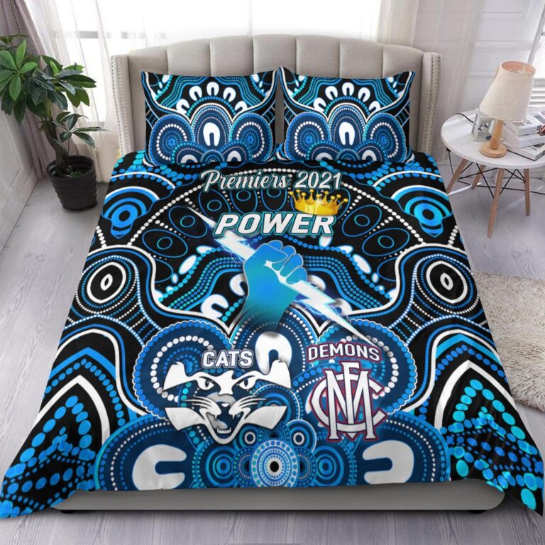 Australian Football League store - Loyal fans of Port Adelaide Football Club's Bedding Duvet Cover + 1/2 Pillow Cases:vintage Australian Football League suit,uniform,apparel,shirts,merch,hoodie,jackets,shorts,sweatshirt,outfits,clothes