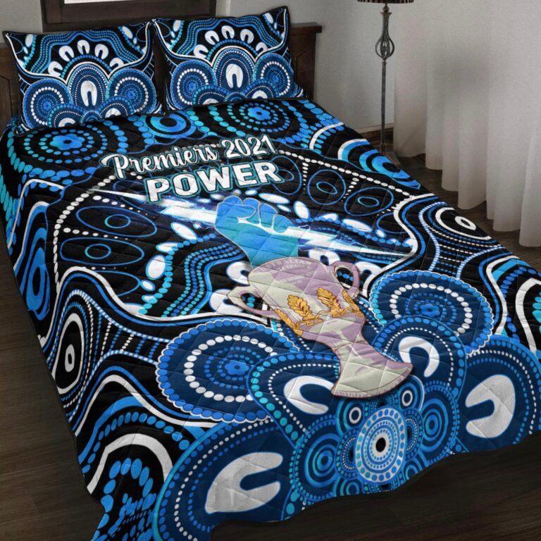 Australian Football League store - Loyal fans of Port Adelaide Football Club's Quilt + 1/2 Pillow Cases:vintage Australian Football League suit,uniform,apparel,shirts,merch,hoodie,jackets,shorts,sweatshirt,outfits,clothes