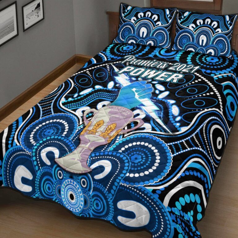 Australian Football League store - Loyal fans of Port Adelaide Football Club's Quilt + 1/2 Pillow Cases:vintage Australian Football League suit,uniform,apparel,shirts,merch,hoodie,jackets,shorts,sweatshirt,outfits,clothes