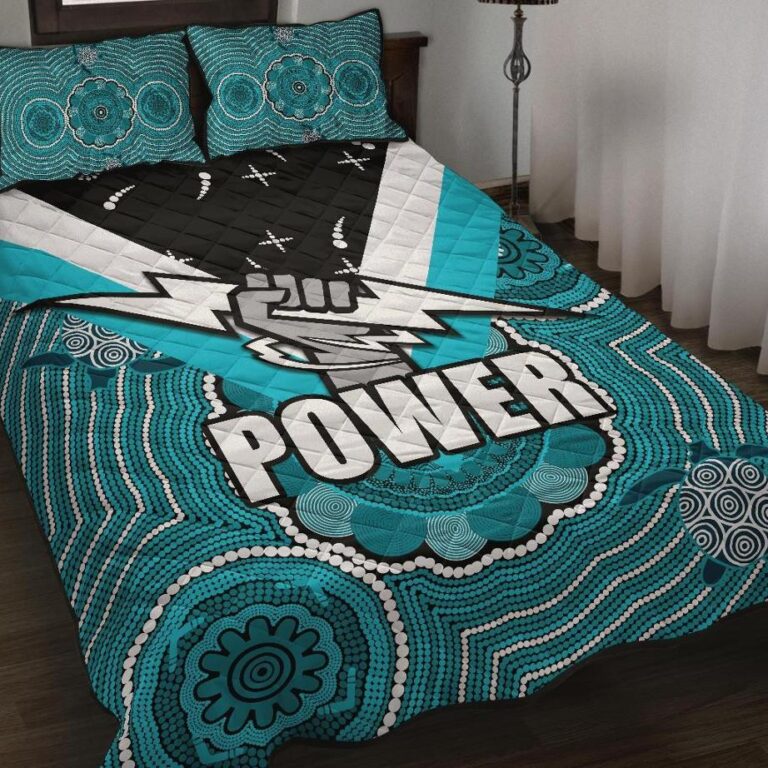 Australian Football League store - Loyal fans of Port Adelaide Football Club's Quilt + 1/2 Pillow Cases:vintage Australian Football League suit,uniform,apparel,shirts,merch,hoodie,jackets,shorts,sweatshirt,outfits,clothes