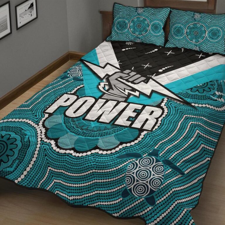 Australian Football League store - Loyal fans of Port Adelaide Football Club's Quilt + 1/2 Pillow Cases:vintage Australian Football League suit,uniform,apparel,shirts,merch,hoodie,jackets,shorts,sweatshirt,outfits,clothes