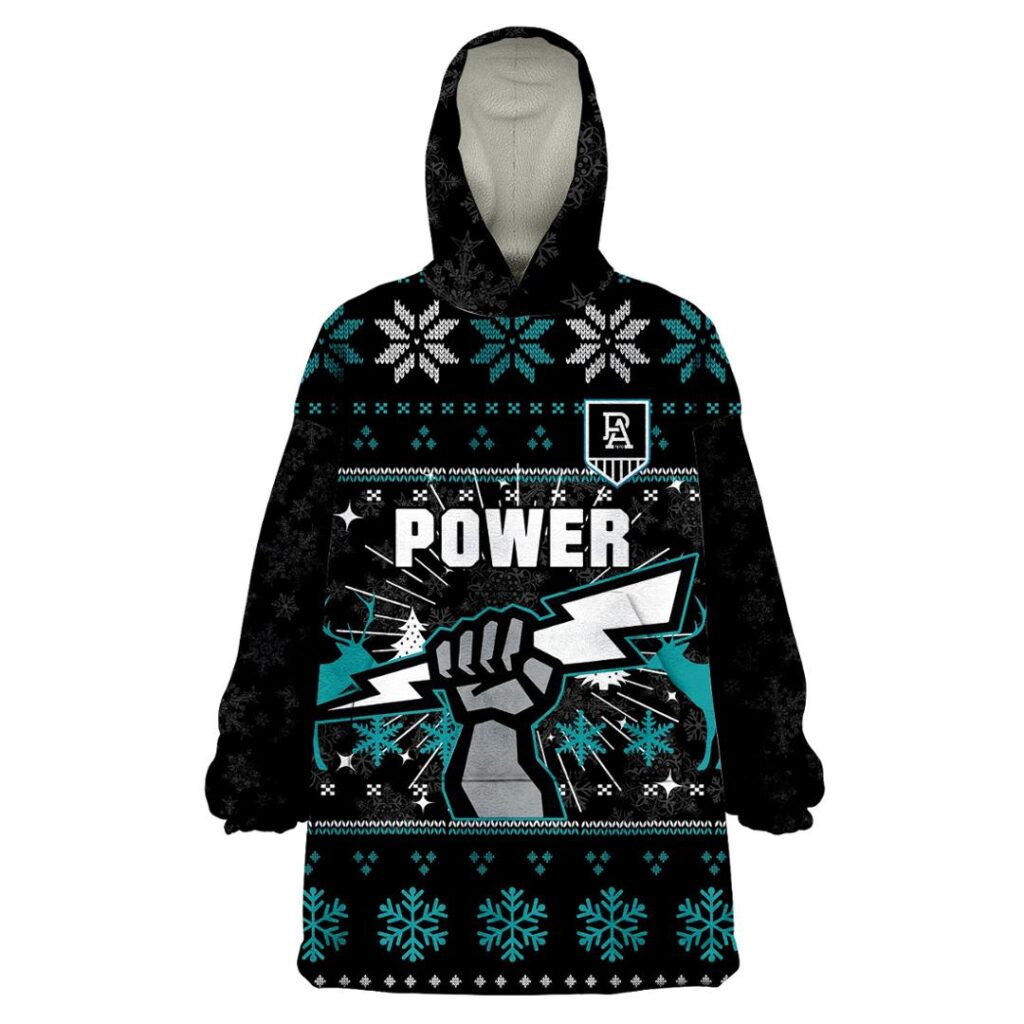 Australian Football League store - Loyal fans of Port Adelaide Football Club's Unisex Oodie,Kid Oodie:vintage Australian Football League suit,uniform,apparel,shirts,merch,hoodie,jackets,shorts,sweatshirt,outfits,clothes