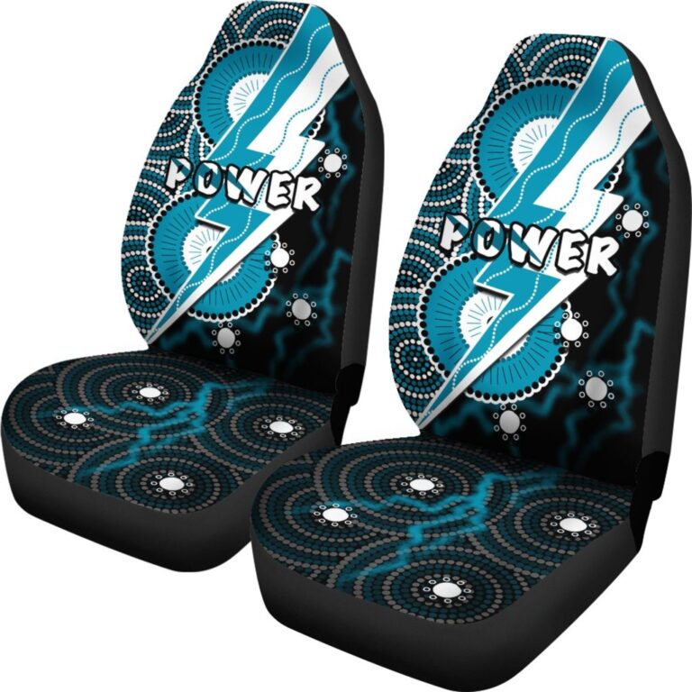 Australian Football League store - Loyal fans of Port Adelaide Football Club's Set 2 Car Seat Cover:vintage Australian Football League suit,uniform,apparel,shirts,merch,hoodie,jackets,shorts,sweatshirt,outfits,clothes