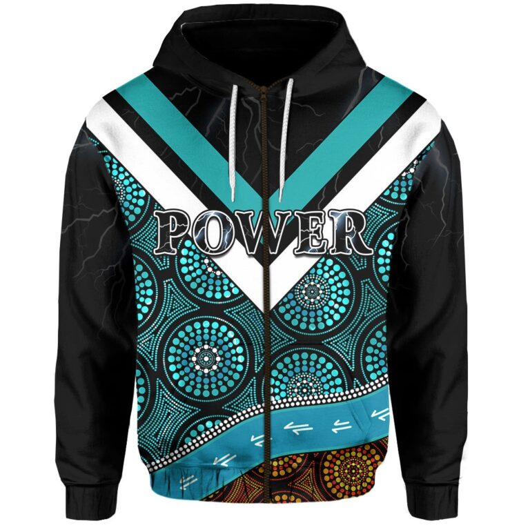 Australian Football League store - Loyal fans of Port Adelaide Football Club's Unisex Zip Hoodie:vintage Australian Football League suit,uniform,apparel,shirts,merch,hoodie,jackets,shorts,sweatshirt,outfits,clothes