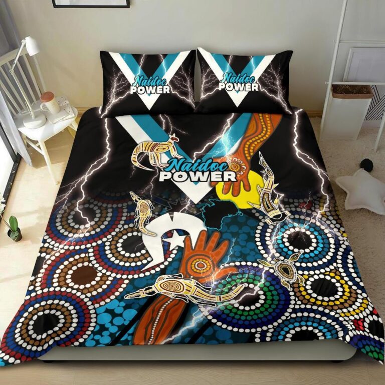 Australian Football League store - Loyal fans of Port Adelaide Football Club's Bedding Duvet Cover + 1/2 Pillow Cases:vintage Australian Football League suit,uniform,apparel,shirts,merch,hoodie,jackets,shorts,sweatshirt,outfits,clothes