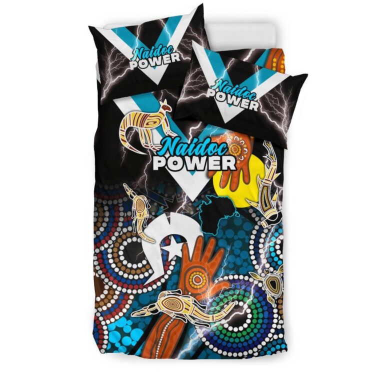 Australian Football League store - Loyal fans of Port Adelaide Football Club's Bedding Duvet Cover + 1/2 Pillow Cases:vintage Australian Football League suit,uniform,apparel,shirts,merch,hoodie,jackets,shorts,sweatshirt,outfits,clothes