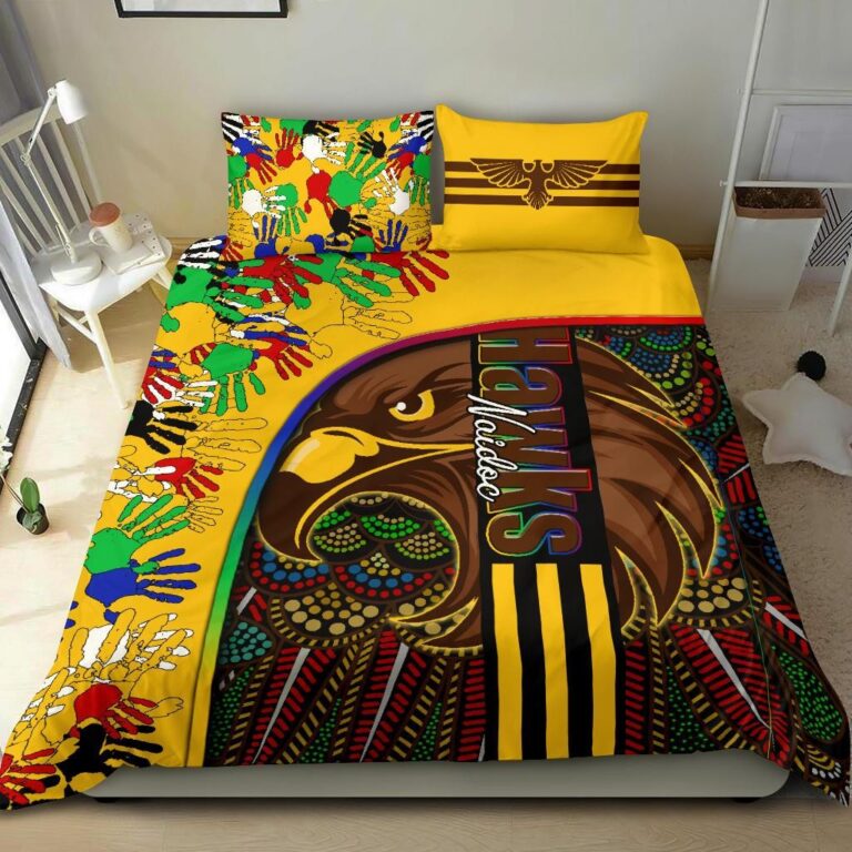 Australian Football League store - Loyal fans of Hawthorn Football Club's Bedding Duvet Cover + 1/2 Pillow Cases:vintage Australian Football League suit,uniform,apparel,shirts,merch,hoodie,jackets,shorts,sweatshirt,outfits,clothes