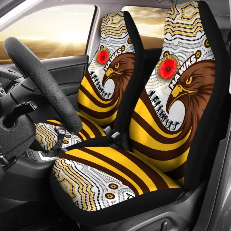 Australian Football League store - Loyal fans of Hawthorn Football Club's Set 2 Car Seat Cover:vintage Australian Football League suit,uniform,apparel,shirts,merch,hoodie,jackets,shorts,sweatshirt,outfits,clothes